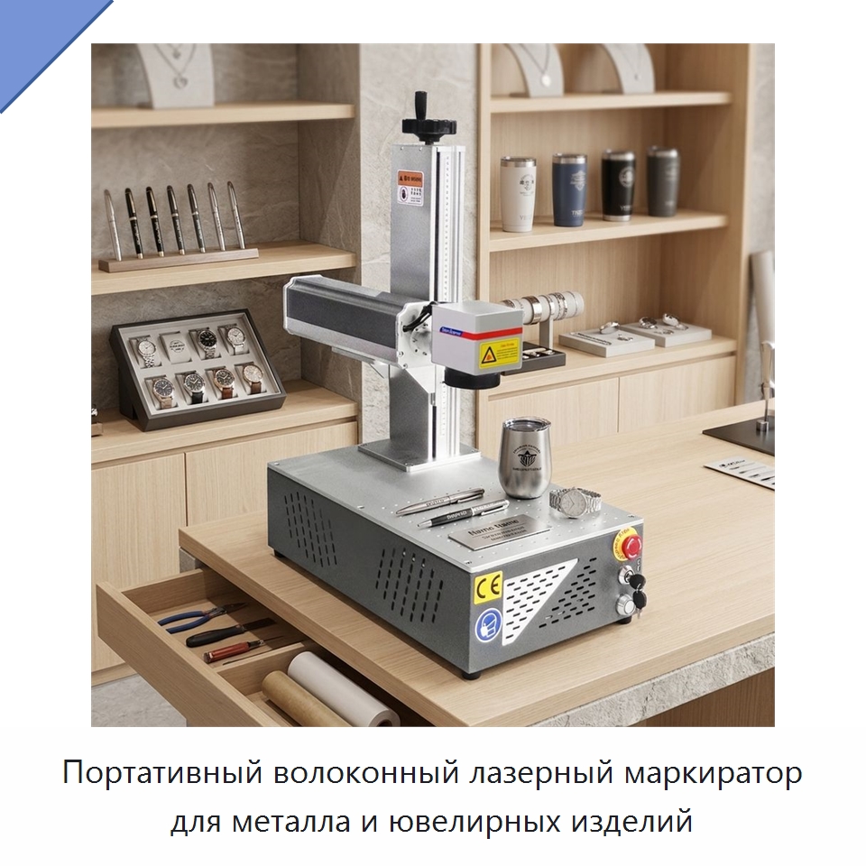 Портативный волоконный лазерный маркиратор для металла и ювелирных изделий — Лазерные маркировочные станки