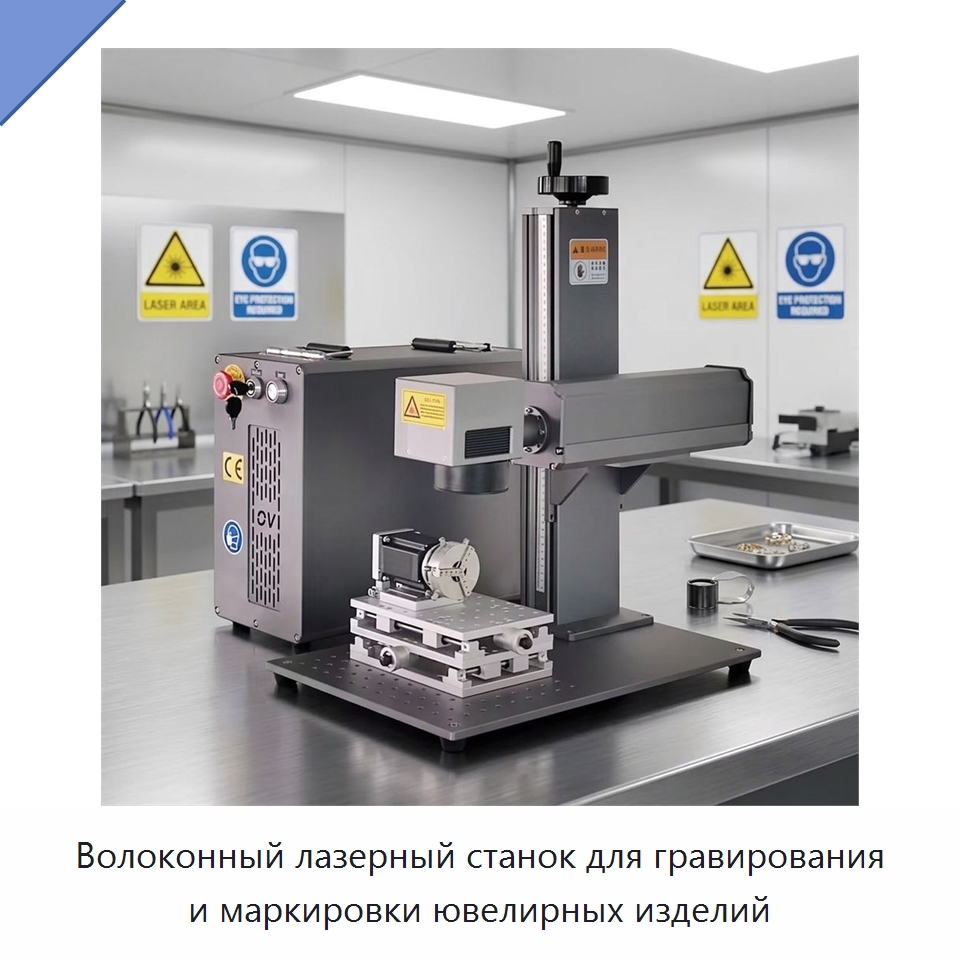 Волоконный лазерный станок для гравирования и маркировки ювелирных изделий — Лазерные маркировочные станки
