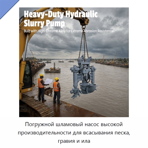 Погружной шламовый насос высокой производительности для всасывания песка, гравия и ила