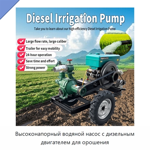 Высоконапорный водяной насос с дизельным двигателем для орошения