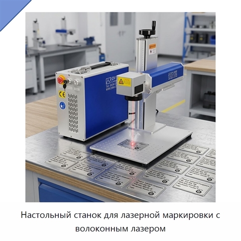 Настольный станок для лазерной маркировки с волоконным лазером