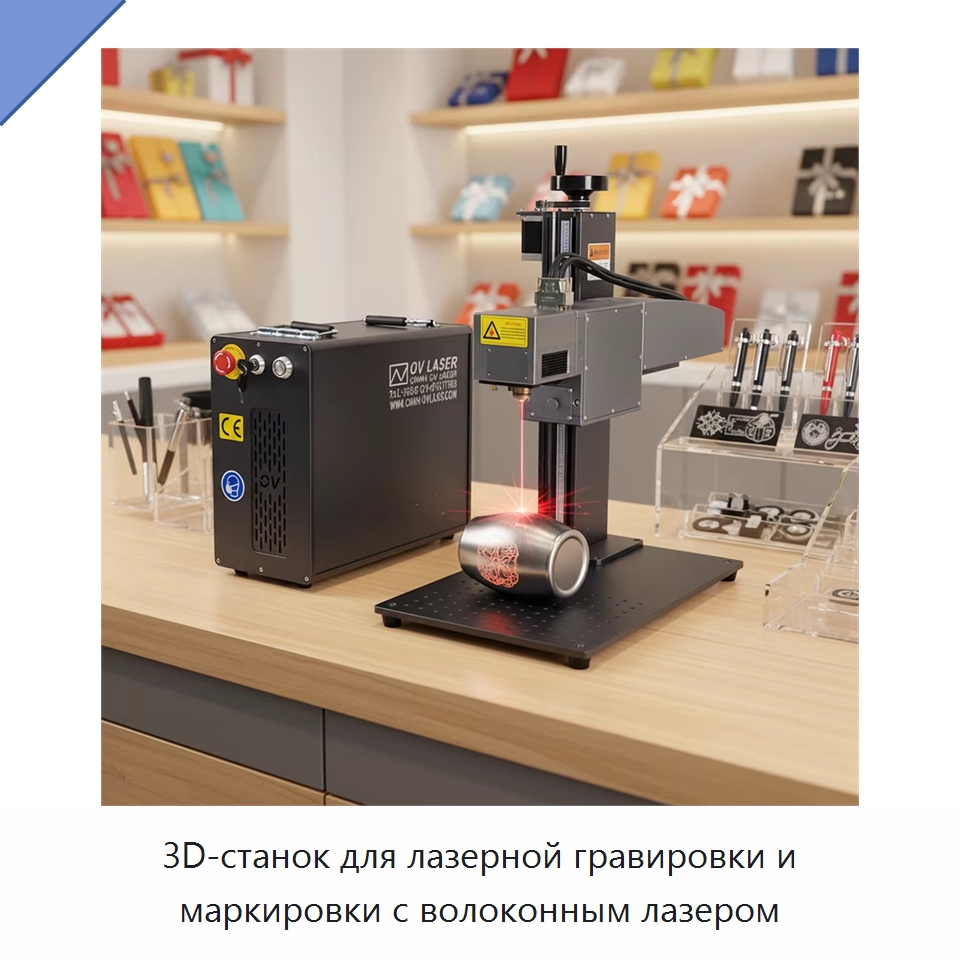 3D-станок для лазерной гравировки и маркировки с волоконным лазером — Лазерные маркировочные станки