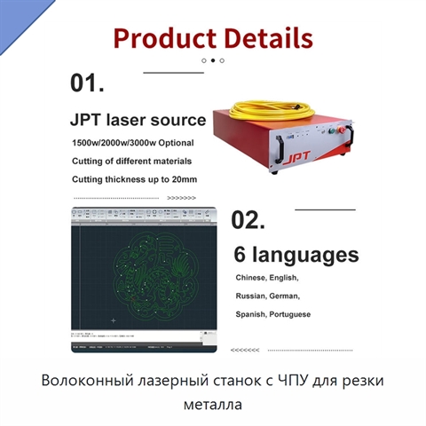 Волоконный лазерный станок с ЧПУ для резки металла