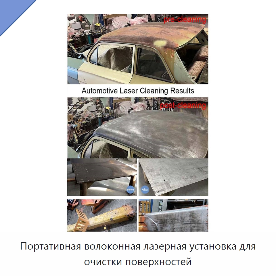 Портативная волоконная лазерная установка для очистки поверхностей — Установки лазерной очистки