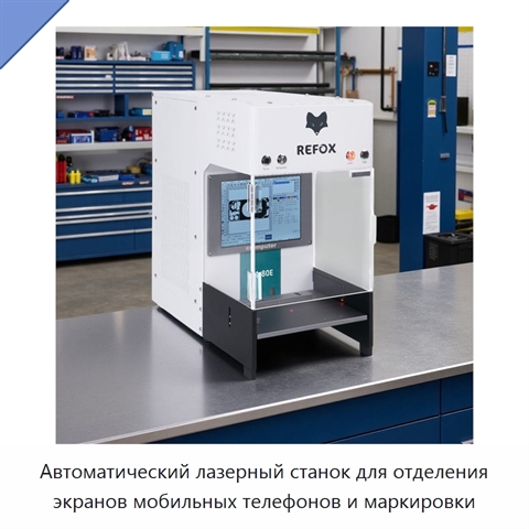 Автоматический лазерный станок для отделения экранов мобильных телефонов и маркировки