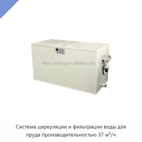 Система циркуляции и фильтрации воды для пруда производительностью 37 м³/ч