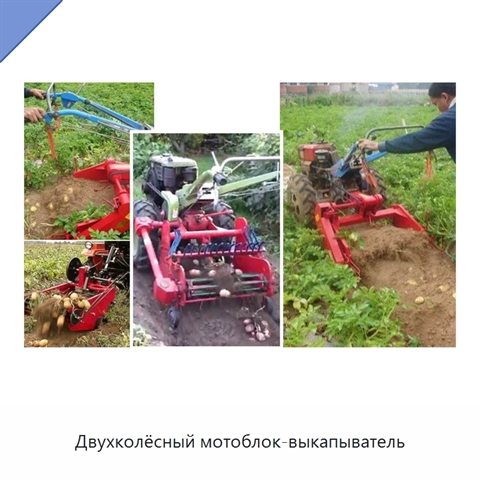 Двухколёсный мотоблок-выкапыватель