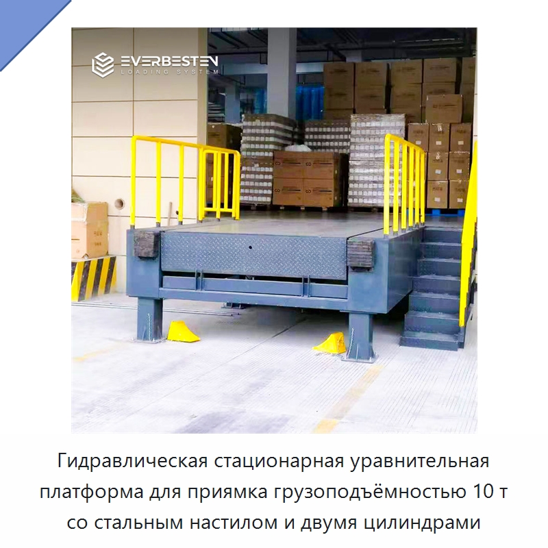 Гидравлическая стационарная уравнительная платформа для приямка грузоподъёмностью 10 т со стальным настилом и двумя цилиндрами — Специальное подъемно-транспортное оборудование