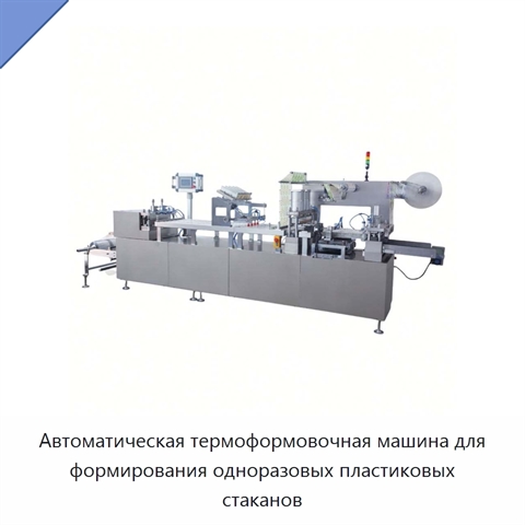 Автоматическая термоформовочная машина для формирования одноразовых пластиковых стаканов