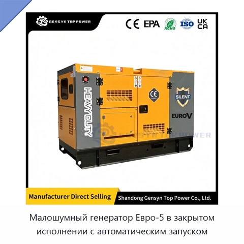 Малошумный генератор Евро-5 в закрытом исполнении с автоматическим запуском