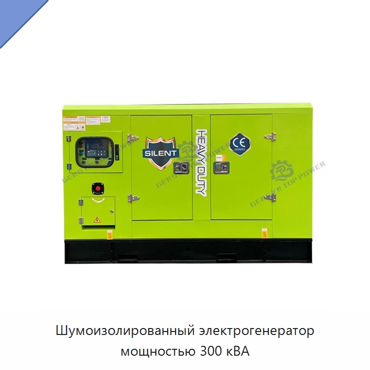 Шумоизолированный электрогенератор мощностью 300 кВА