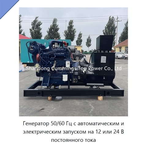 Генератор 50/60 Гц с автоматическим и электрическим запуском на 12 или 24 В постоянного тока