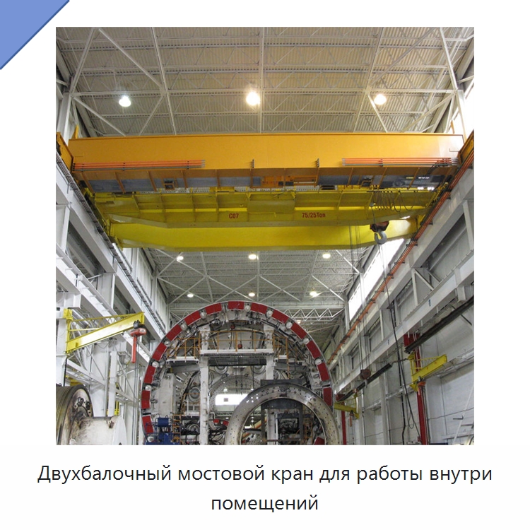 Двухбалочный мостовой кран для работы внутри помещений — Краны