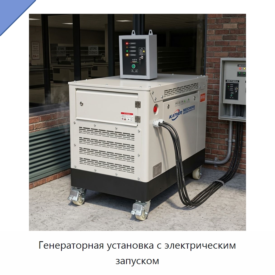 Генераторная установка с электрическим запуском — Бензиновые генераторы