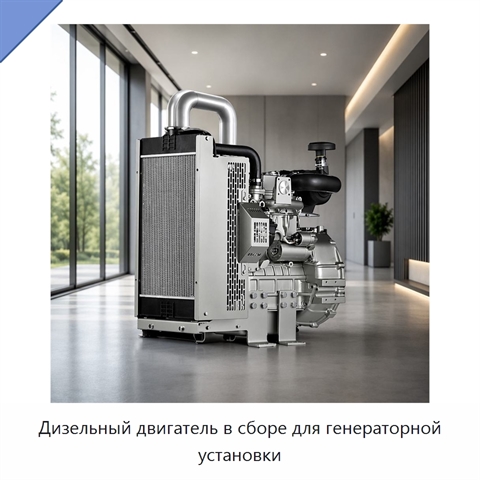 Дизельный двигатель в сборе для генераторной установки