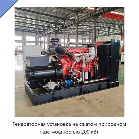 Генераторная установка на сжатом природном газе мощностью 200 кВт