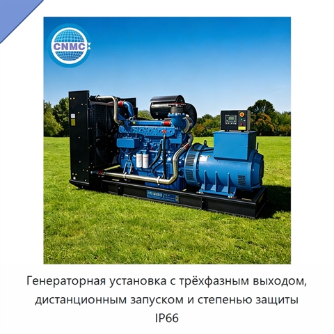 Генераторная установка с трёхфазным выходом, дистанционным запуском и степенью защиты IP66