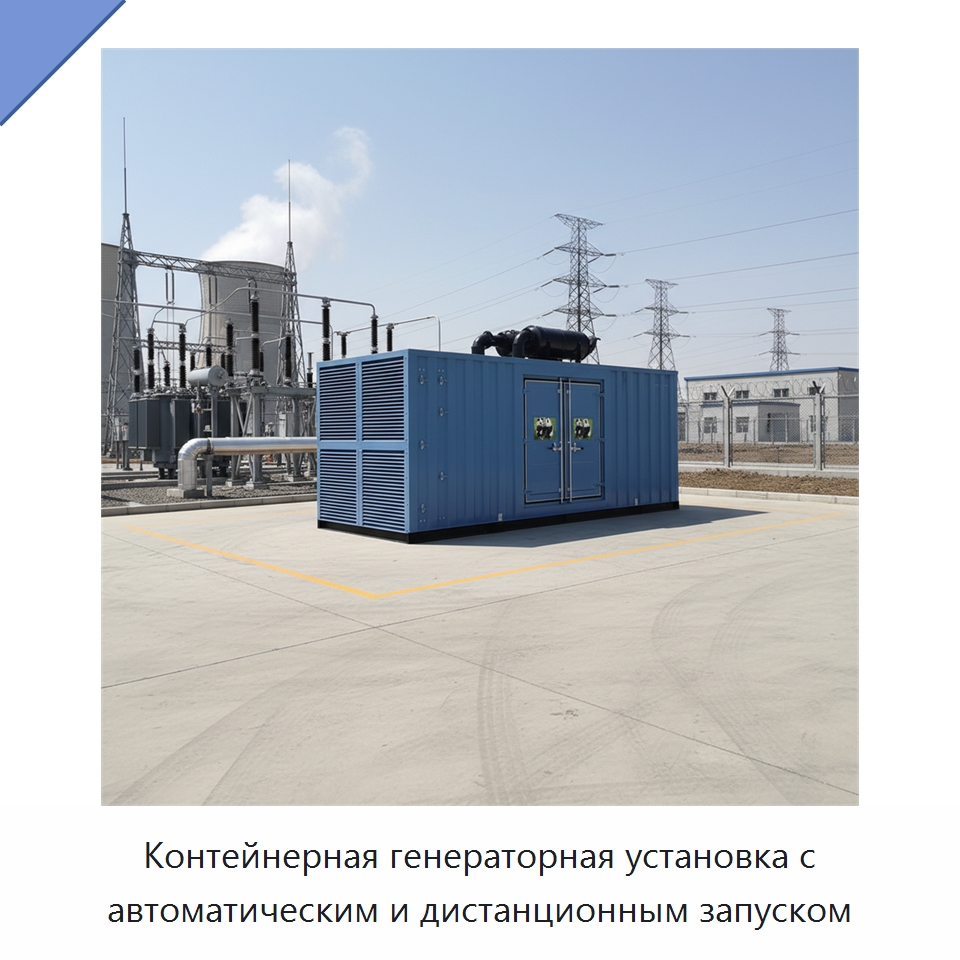 Контейнерная генераторная установка с автоматическим и дистанционным запуском — Дизельные генераторы