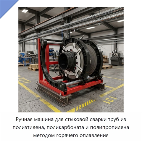 Ручная машина для стыковой сварки труб из полиэтилена, поликарбоната и полипропилена методом горячего оплавления