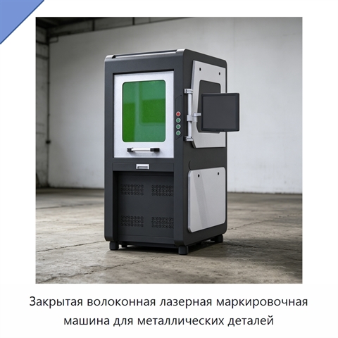 Закрытая волоконная лазерная маркировочная машина для металлических деталей