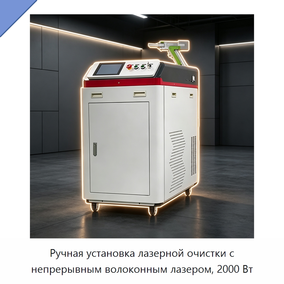 Ручная установка лазерной очистки с непрерывным волоконным лазером, 2000 Вт — Установки лазерной очистки
