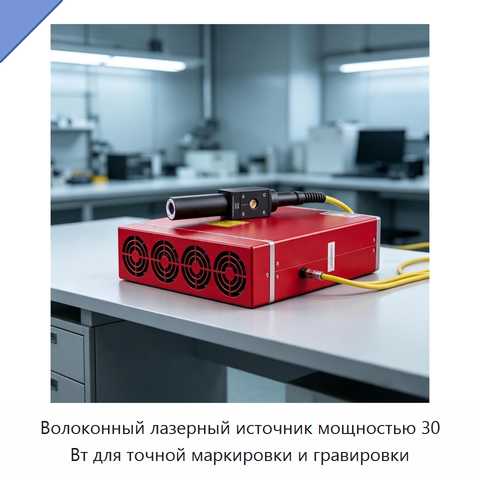 Волоконный лазерный источник мощностью 30 Вт для точной маркировки и гравировки — Комплектующие для лазерного оборудования