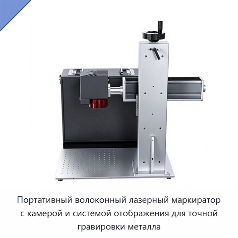 Портативный волоконный лазерный маркиратор с камерой и системой отображения для точной гравировки металла