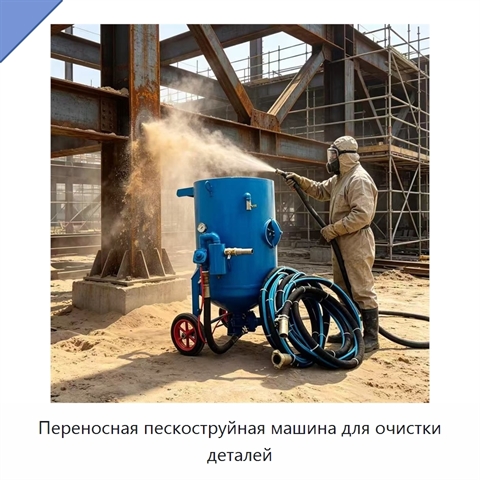 Переносная пескоструйная машина для очистки деталей