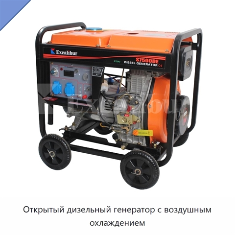 Открытый дизельный генератор с воздушным охлаждением