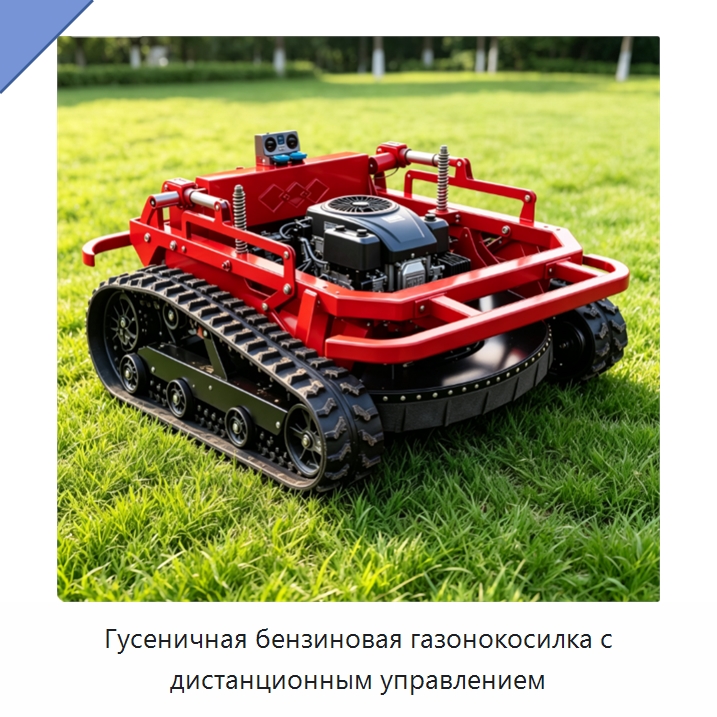 Гусеничная бензиновая газонокосилка с дистанционным управлением — Специальные сельскохозяйственные машины