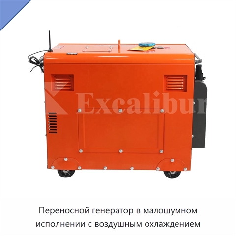 Переносной генератор в малошумном исполнении с воздушным охлаждением
