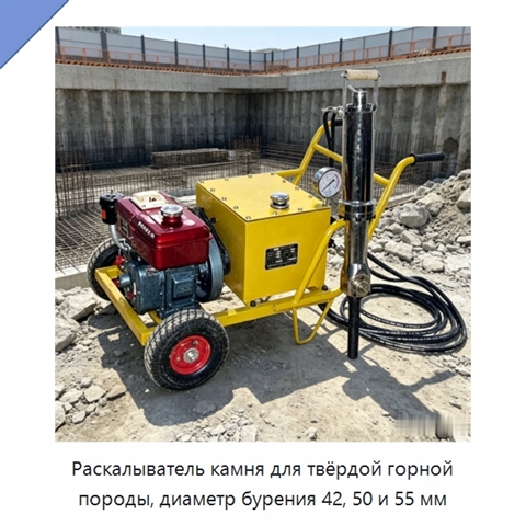 Раскалыватель камня для твёрдой горной породы, диаметр бурения 42, 50 и 55 мм