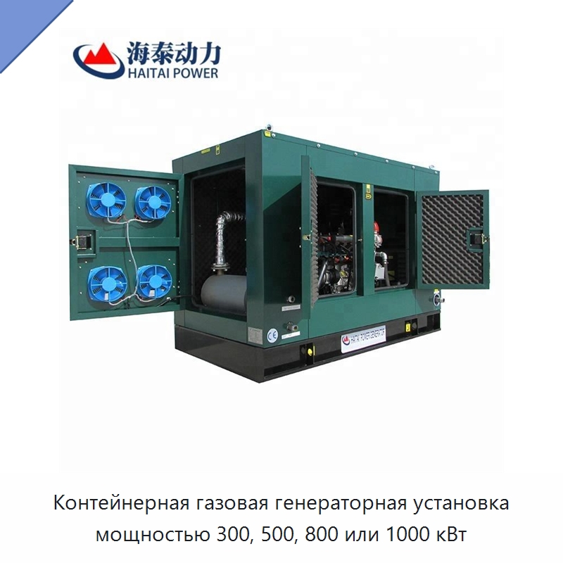 Контейнерная газовая генераторная установка мощностью 300, 500, 800 или 1000 кВт — Дизельные генераторы