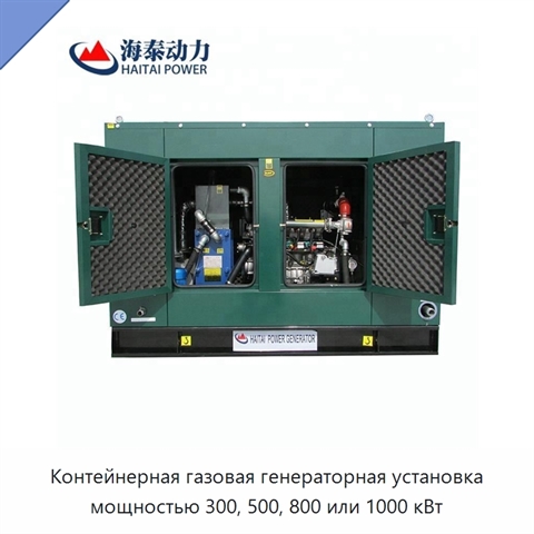 Контейнерная газовая генераторная установка мощностью 300, 500, 800 или 1000 кВт