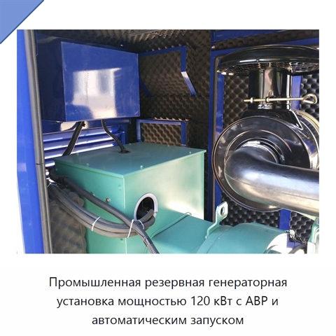 Промышленная резервная генераторная установка мощностью 120 кВт с АВР и автоматическим запуском