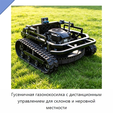 Гусеничная газонокосилка с дистанционным управлением для склонов и неровной местности
