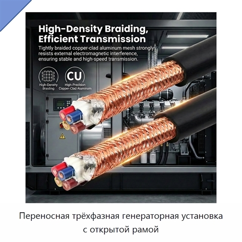 Переносная трёхфазная генераторная установка с открытой рамой