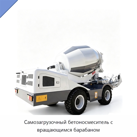 Самозагрузочный бетоносмеситель с вращающимся барабаном