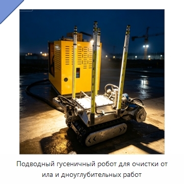 Подводный гусеничный робот для очистки от ила и дноуглубительных работ