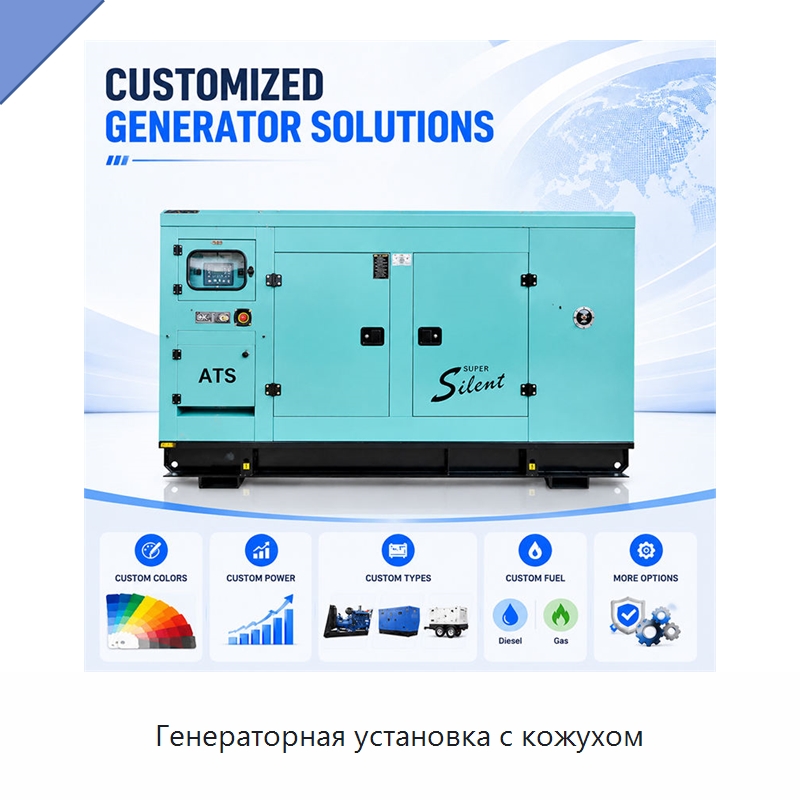 Генераторная установка с кожухом — Дизельные генераторы