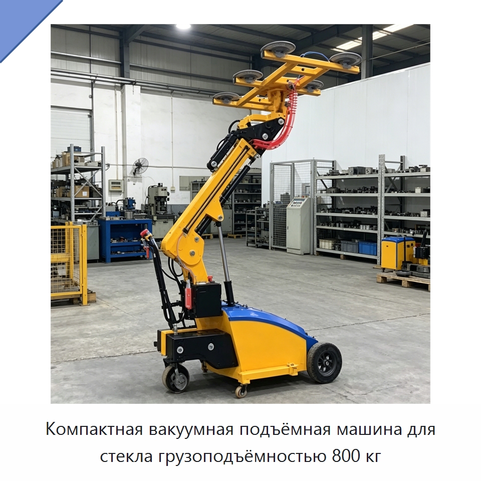 Компактная вакуумная подъёмная машина для стекла грузоподъёмностью 800 кг — Строительные подъёмники