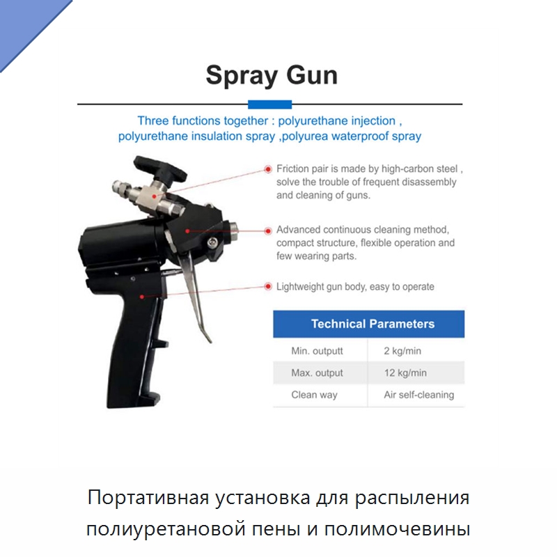 Портативная установка для распыления полиуретановой пены и полимочевины — Оборудование для производства пеноматериалов