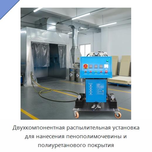 Двухкомпонентная распылительная установка для нанесения пенополимочевины и полиуретанового покрытия — Оборудование для производства пеноматериалов