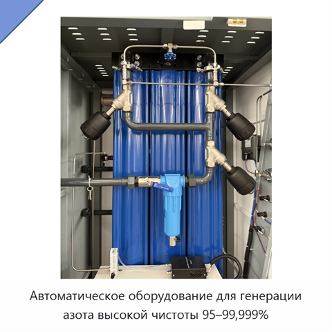 Автоматическое оборудование для генерации азота высокой чистоты 95–99,999%