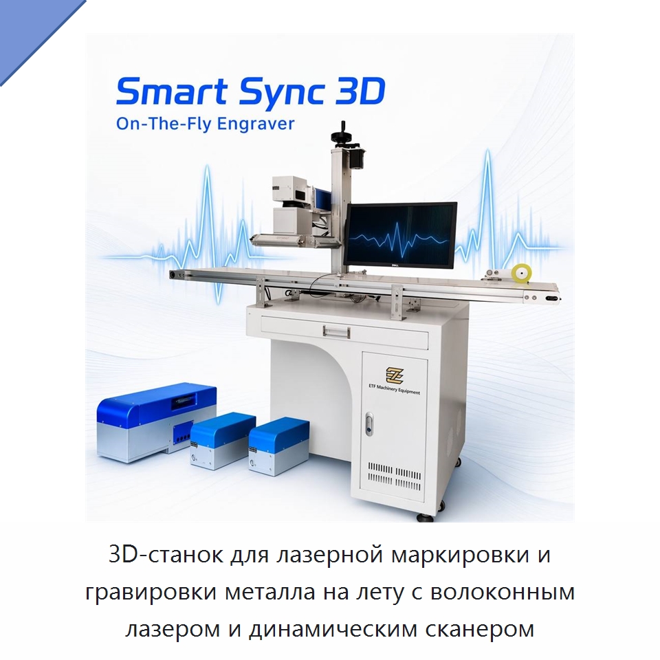3D-станок для лазерной маркировки и гравировки металла на лету с волоконным лазером и динамическим сканером — Лазерные маркировочные станки