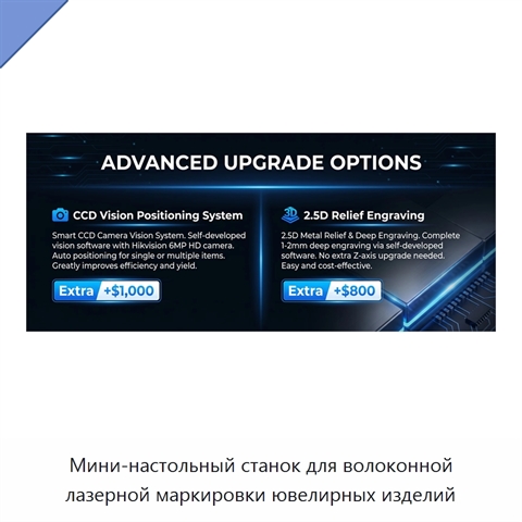 Мини-настольный станок для волоконной лазерной маркировки ювелирных изделий