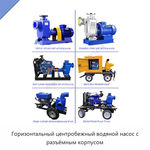 Горизонтальный центробежный водяной насос с разъёмным корпусом