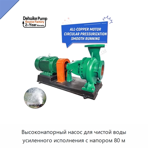 Высоконапорный насос для чистой воды усиленного исполнения с напором 80 м