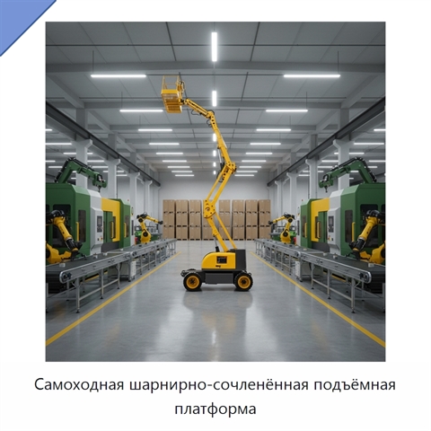 Самоходная шарнирно-сочленённая подъёмная платформа