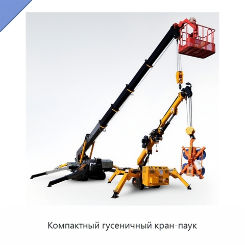 Компактный гусеничный кран-паук